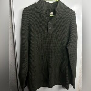 Crafted By Candy & Caviar‎ Wool Blend Sweater Mens Waffle Knit Pullover